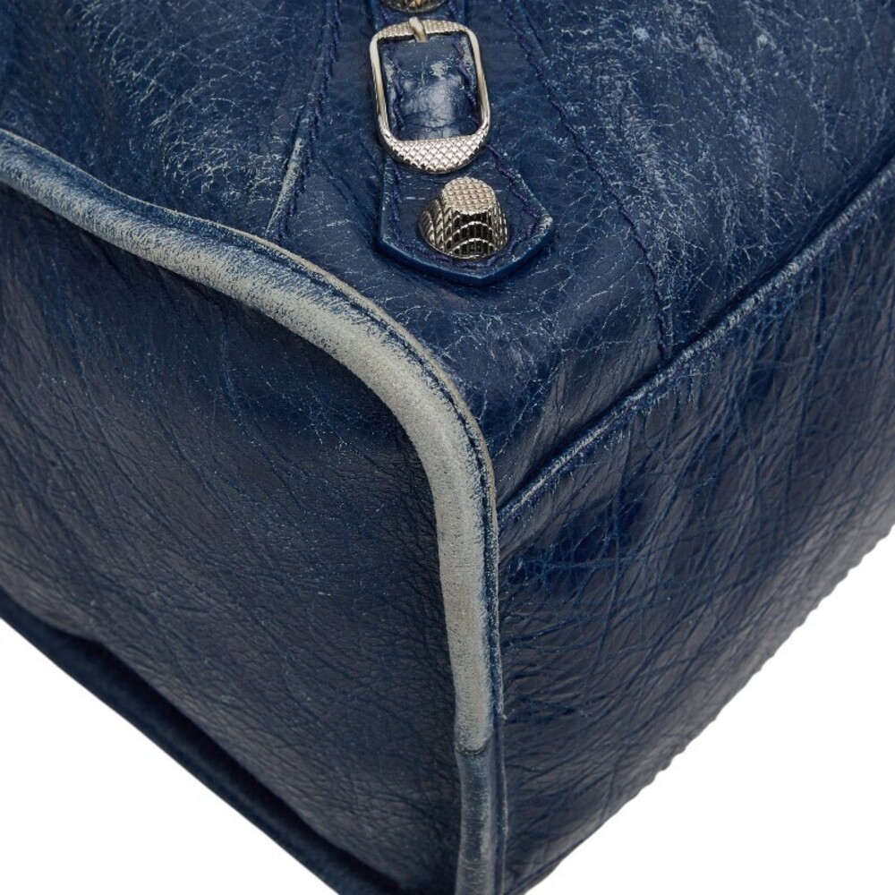 Balenciaga Giant City 2way Shoulder Bag Blue Leather - Gem